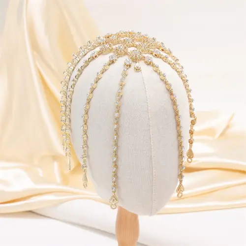 Arabic Handmade Jewelry Bridal Hair Accessories Women Golden