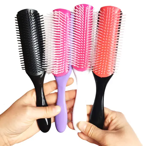 4 Color 9-Rows Denman Brush Women Detangling Styling