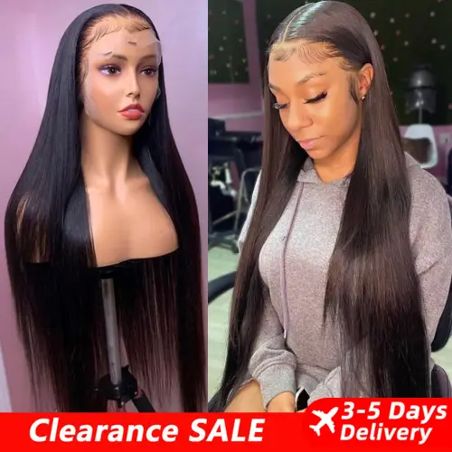 HD Transparent 13x6 Lace Front Human Hair Wigs Pre Plucked