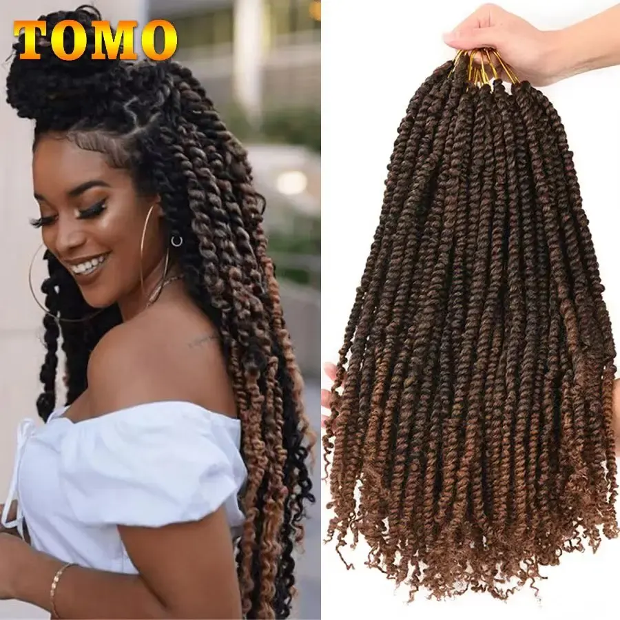 TOMO Passion Twist Crochet Hair 12 18 24 " Pre-looped