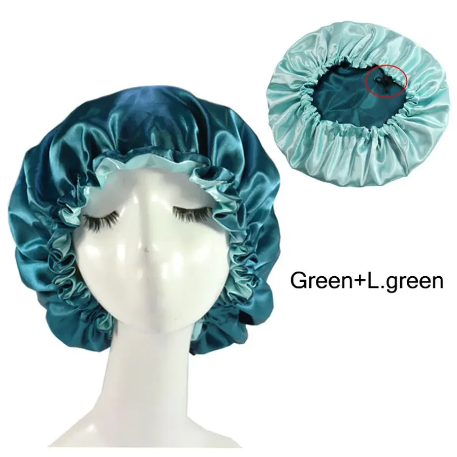 Extra Big Satin Bonnet Double Layer Satin Lined Adjustable