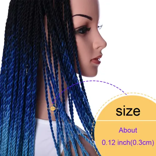 Silike Ombre Senegalese Twist Hair Crochet braids 24 inch 24