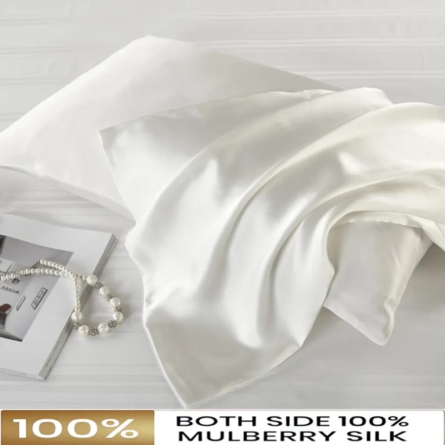 100%Silk Pillowcase Hair Skin, 19 Momme 100% Pure Natural