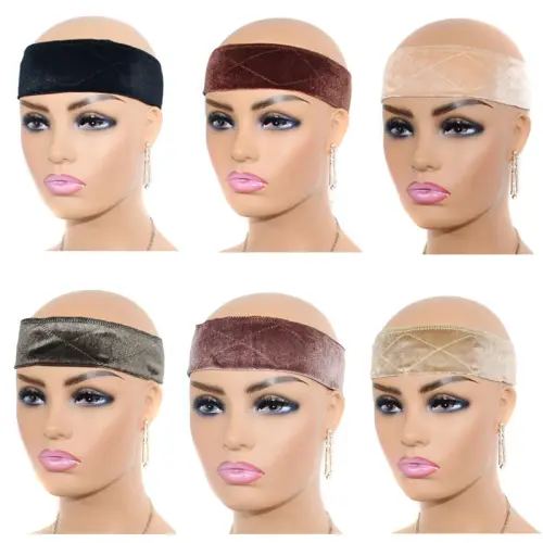 Velvet Wig Grips Head Band Comfortable Adjustable Non Slip