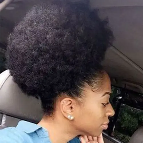 Afro Kinky Curly Drawstring Ponytail Human Hair Clip In
