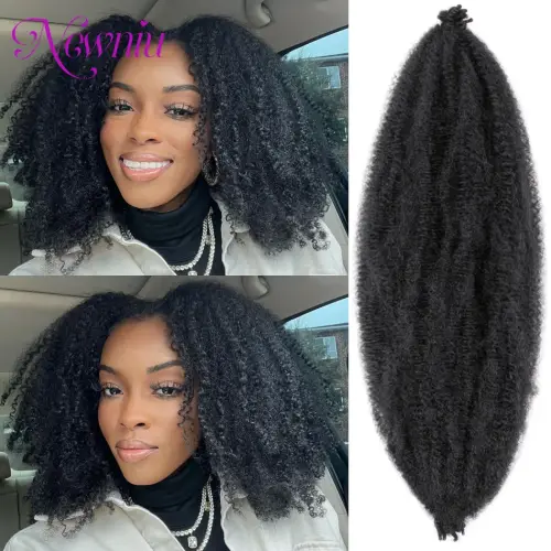 Synthetic Crochet Braid Hair Kinky Curly Braiding Hair Marley