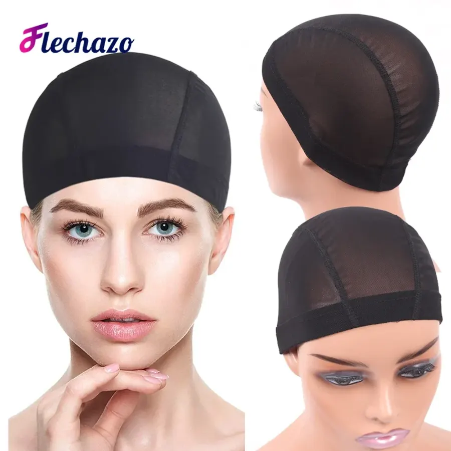 Mesh Wig Cap Spandex Dome Cap Weaving Net S/M/L Black Wig Cap