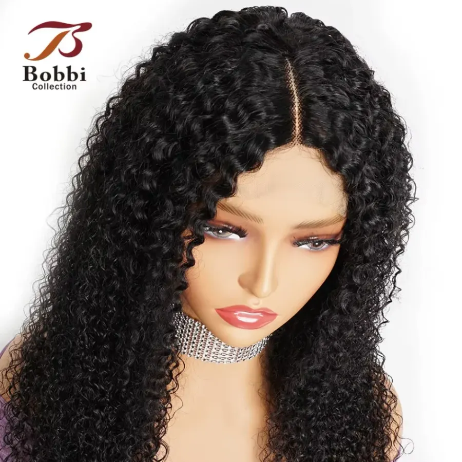Jerry Curly Lace Front Wig 100% Human Hair Wig Black Middle