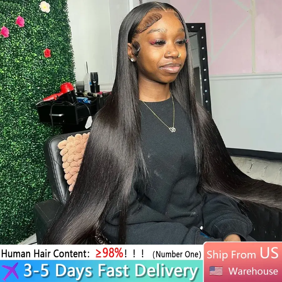 13x4 Bone Straight Lace Front Wig 30 40 Inch Lace Front Human