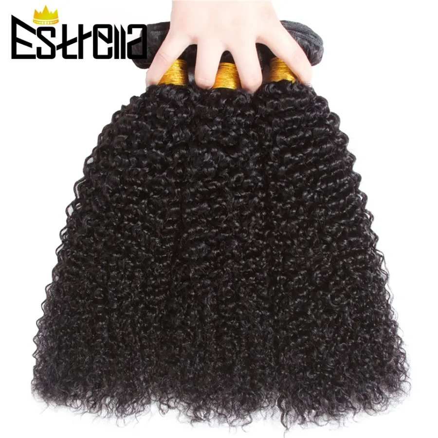 Natural Raw Human Hair Bundles 1/3/4 Kinky Curly Bundles
