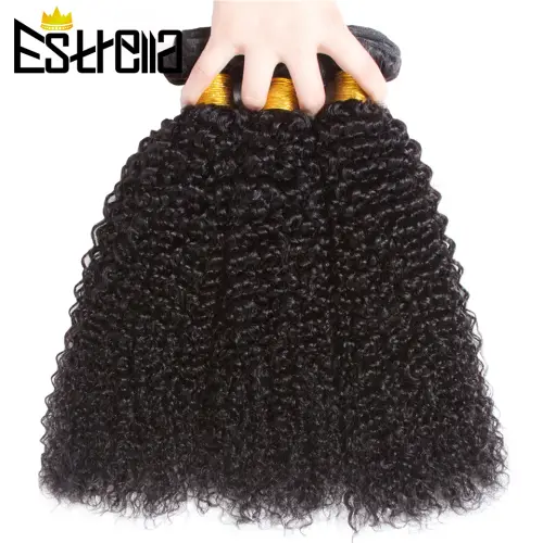 Natural Raw Human Hair Bundles 1/3/4 Kinky Curly Bundles
