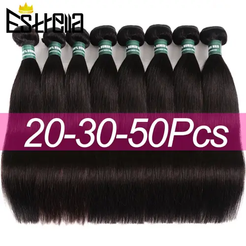 Straight Human Hair Bundles 20 30 50 Brazilian Hair Weave