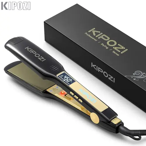 KIPOZI Professional Titanium Flat Iron Hair Straightener with