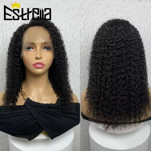 Deep Curly Transparent Lace Front Human Hair Wigs Human Hair