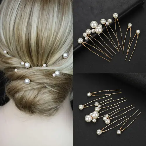Bridal Wedding Hair Accessories Rhinestone Hair Pins Forks