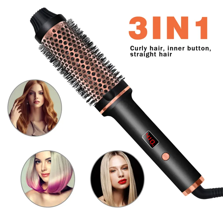 Hair Curling Iron Brush Ceramic Ionic Hair Curler