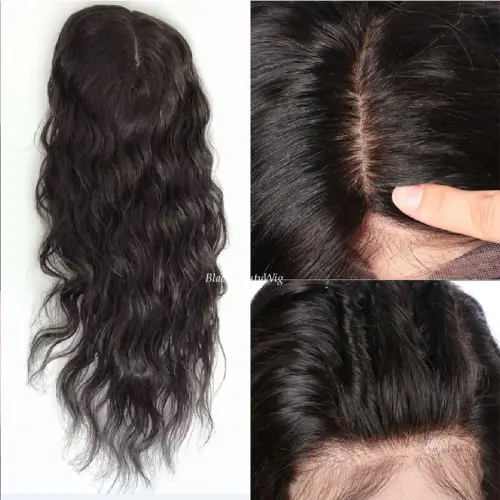 Loose Wave Silk Top Full Lace Human Hair Wig Pre Plucked