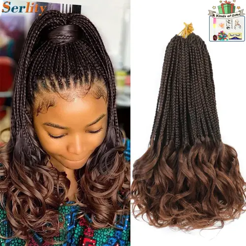 French Curl Crochet Braids 14 Inch Kid-Friendly Goddess Box