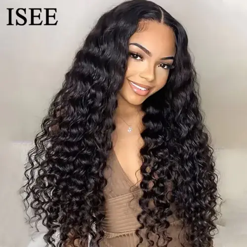 Wear And Go Pre Cut PrePlucked Glueless Wig ISEE Hair Deep