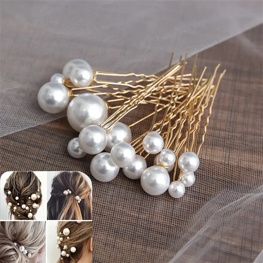 18Pcs Wedding Pearl Hair pins Bride Bridal Hair Accessories