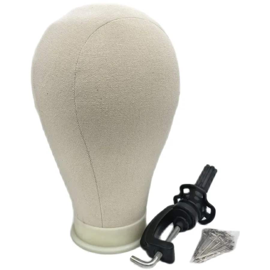 Canvas Block Head Training Mannequin wig Head Display Styling