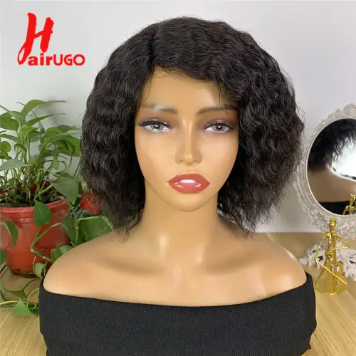 Curly 4x1 Lace Human Hair Wigs Deep Wave Glueless Human Hair