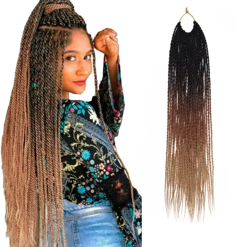 Synthetic Senegalese Twist Crochet Hair 18 Inch Long Pre