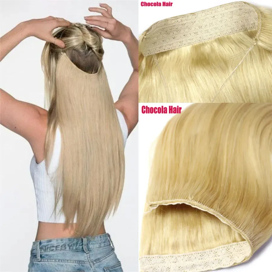 Halo Hair Extensions Human Hair Wire Human Hair Natural