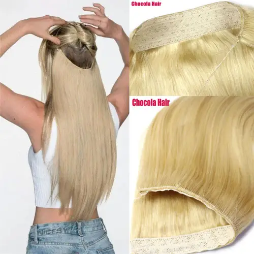 Halo Hair Extensions Human Hair Wire Human Hair Natural