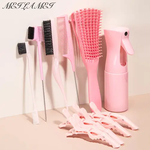 Detangling Brush 10 Pieces Hair Brush Set For Afro Curly