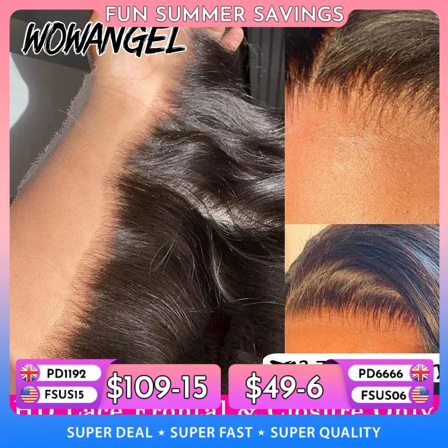 Wow Angel 13x4 13x6 HD Lace Frontal Only Melt Skins Brazilian