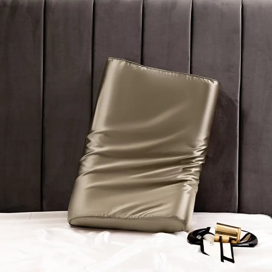 Satin Silk Pillowcase for Memory Foam and Latex Pillow Solid