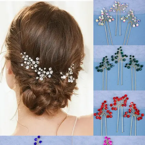 Women Pearl Hair Ornaments Handmade Simple Hair Pins Clip