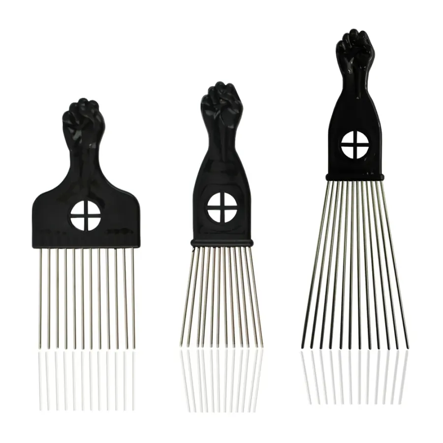 Black Metal African American Pick Comb Hair Combs Hair Comb