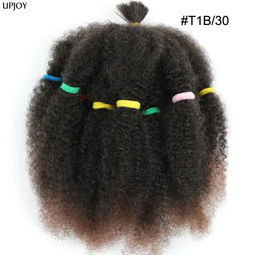Afro Kinky Curly Hair Bulk Synthetic 12inch Ombre Marley