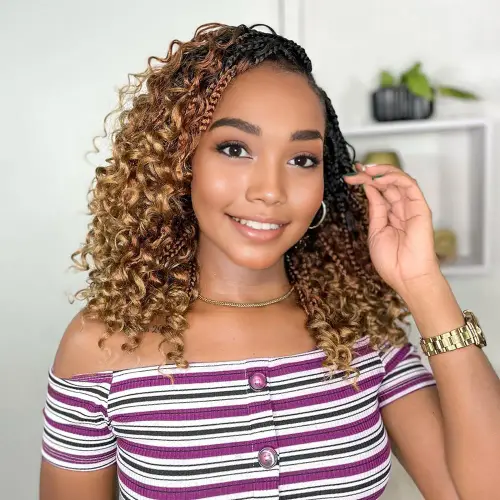 10" 8Packs Crochet Hair Box Braids Goddess Bohemian Crochet