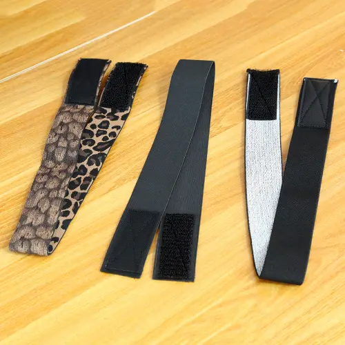 3 Pieces Wig Elastic Band Silvery&Leopard and Black Lace