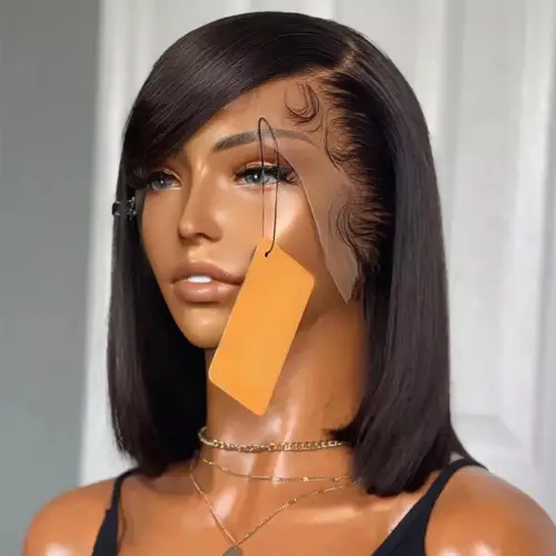 Bob Wig 13x4 Lace Front Human Hair Bone Straight Wigs Cheap