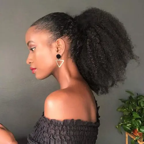 Synthetic Afro Puff Drawstring Ponytail Extension Short Afro