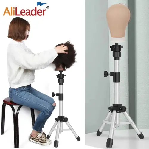 Adjustable Wig Tripod Stand Mannequin Head Stand 64Cm Luxury