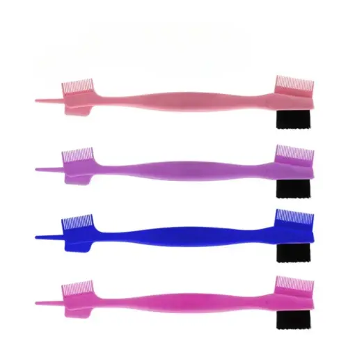 1Pc Beauty Edge Brush Comb Double Sided 5 In 1 Edge Control