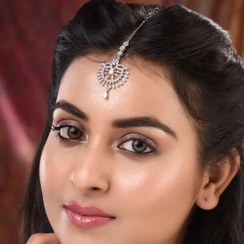Bridal Water Drop Forehead Chain Tiara Indian Hair