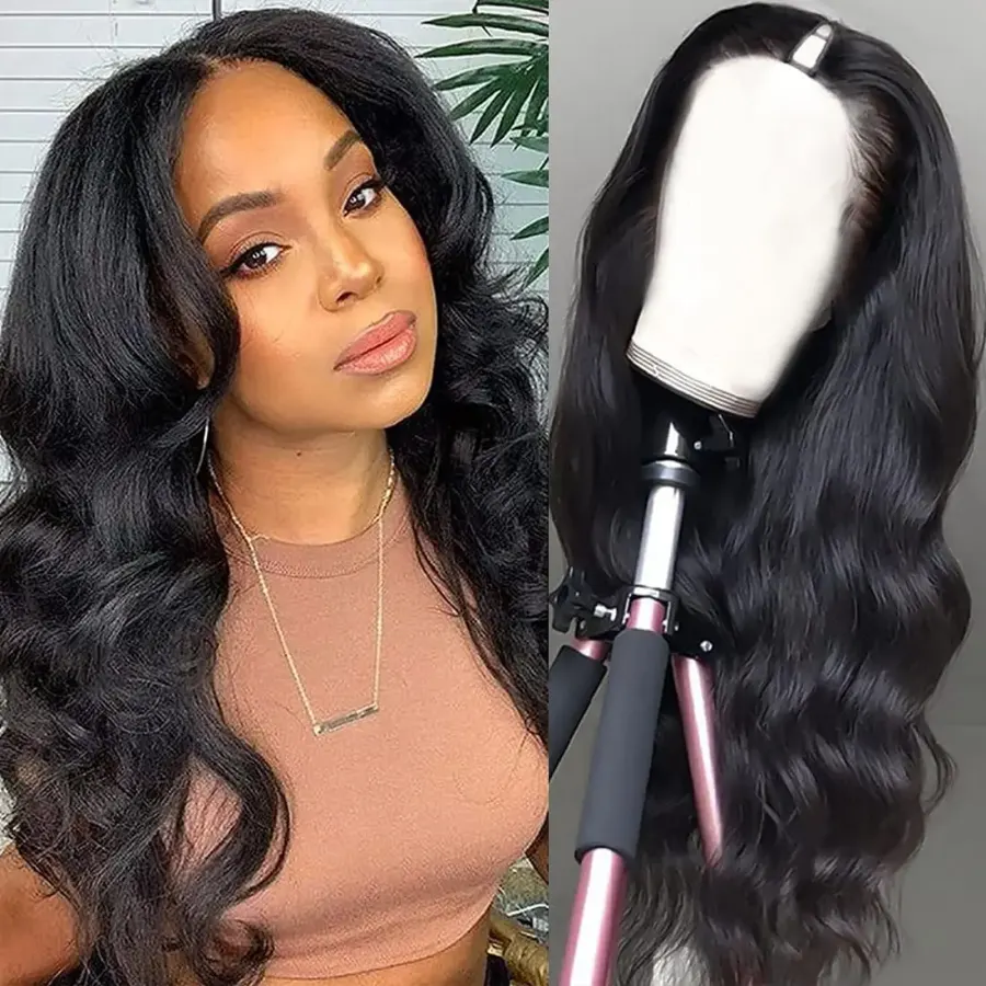 V Part Wigs Body Wave Brazilian Virgin Human Hair Wigs