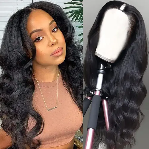 V Part Wigs Body Wave Brazilian Virgin Human Hair Wigs