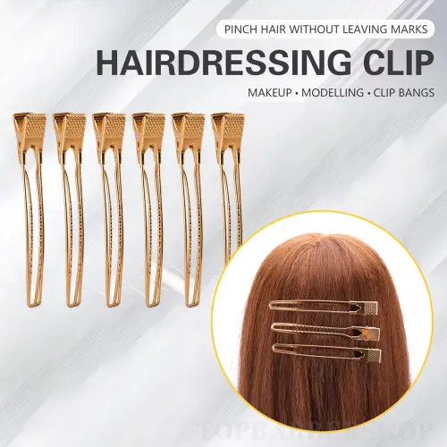 6Pcs/Set Hairdressing Alligator Hair Clips Salon Pro Seamless