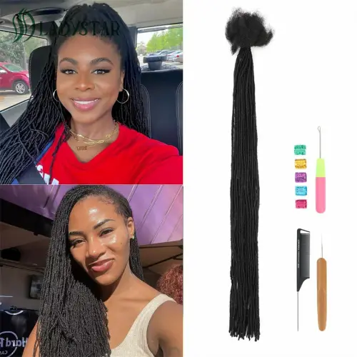 Loc Extensions Human Hair 0.2cm Thickness 8 Inch 30 Strands