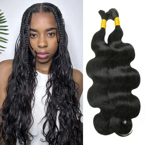 Body Wave No Weft Braids Human Hair Extensions Bulk Human
