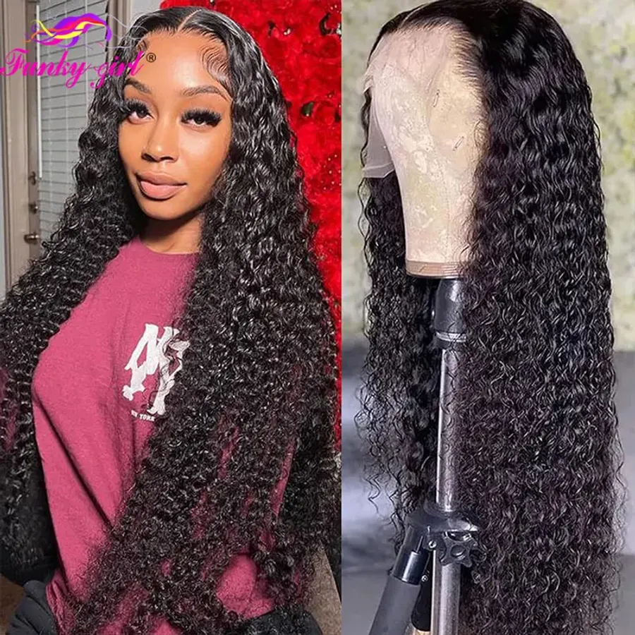 Kinky Curly Lace Front Wig 13X6 Curly Human Hair Wig
