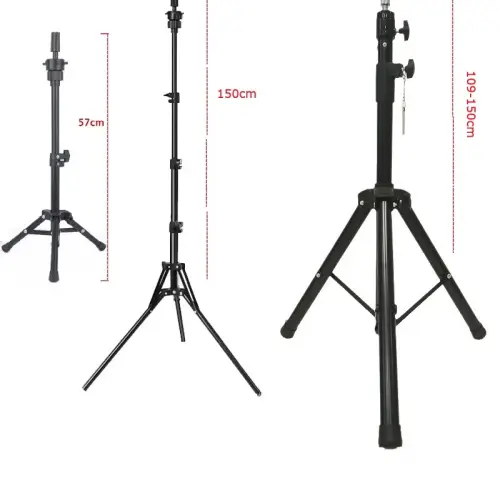 150cm High Tripod Canvas Head Stand Training Mannequin Stand