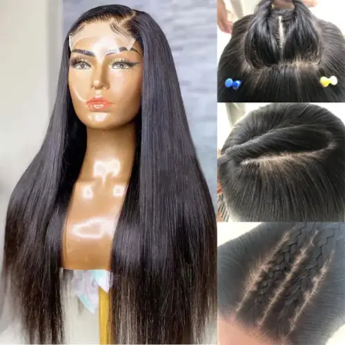Silk Base Full Lace Wigs Silky Straight Human Hair Silk Top